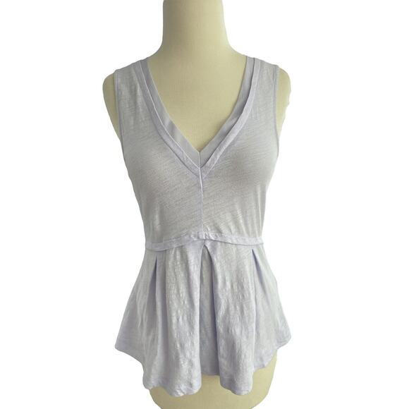 Small Anthropologie Deletta Swing Top Women Sleeveless Textured Tunic Baby Blue - Picture 1 of 4